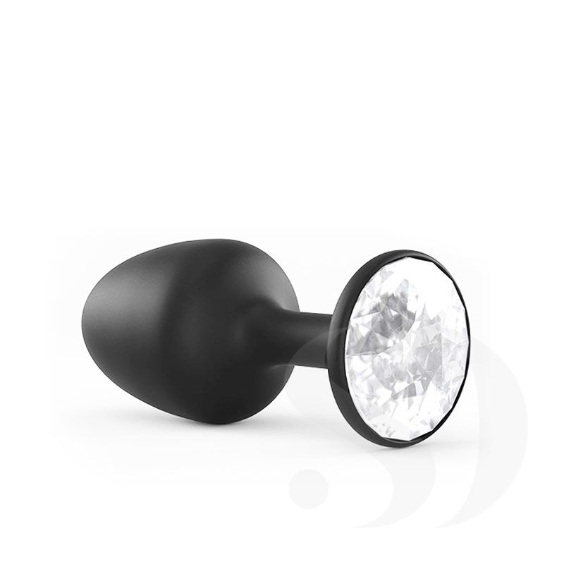 Dorcel Geisha Plug Diamond korek analny z drgającą kulką czarny ze srebrnym kryształkiem