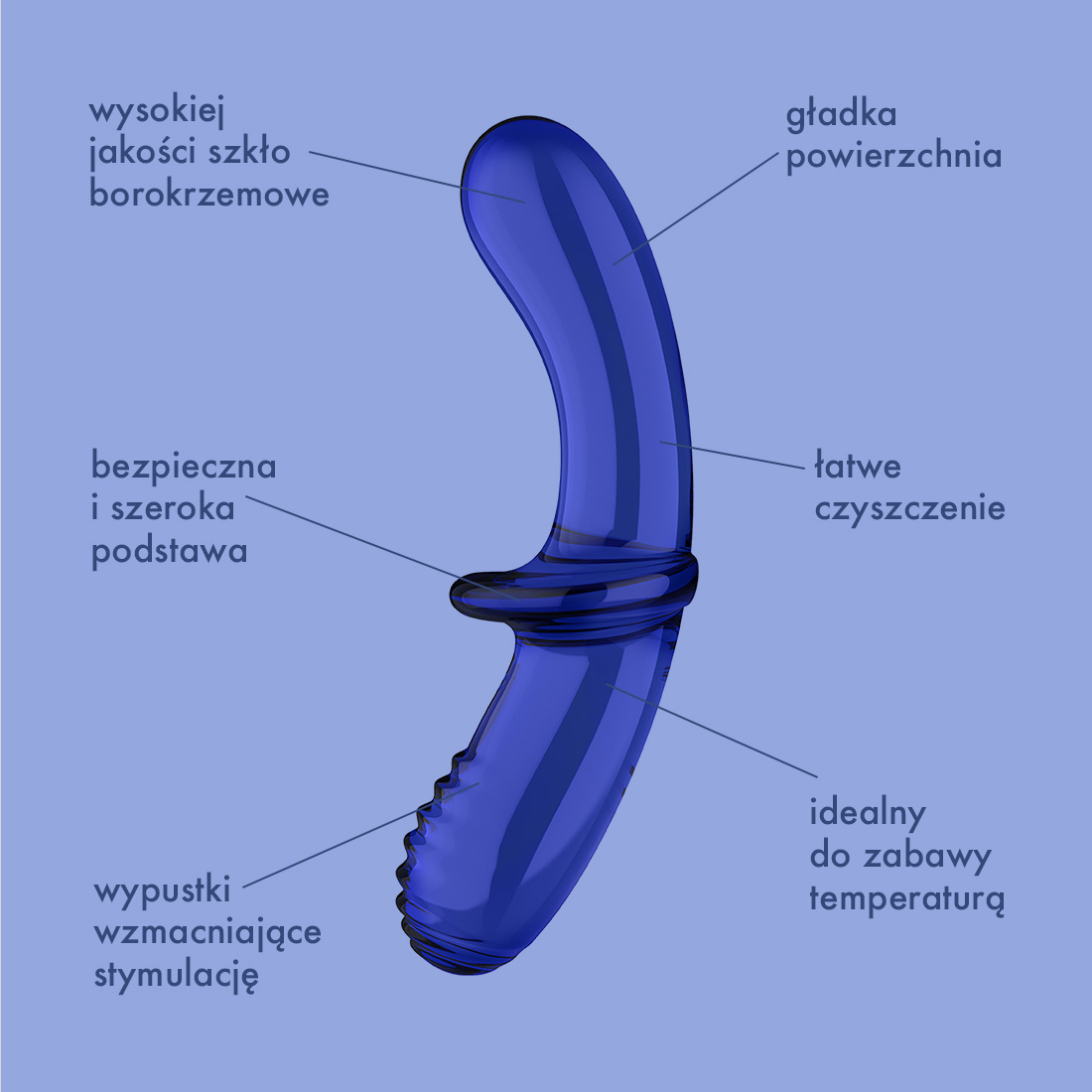 Satisfyer Double Crystal podwójne szklane dildo