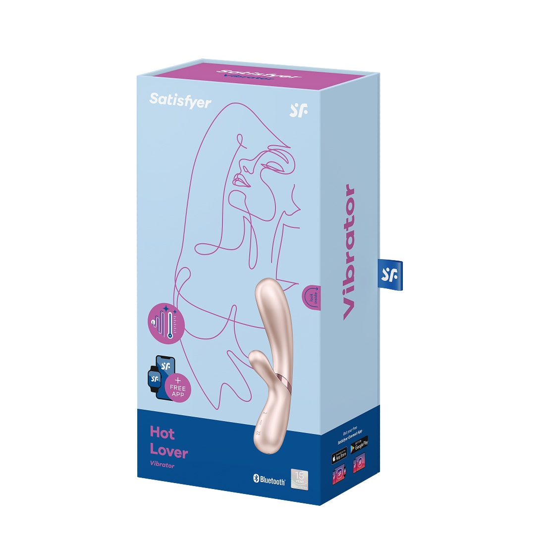 Satisfyer Hot Lover ogrzewany wibrator króliczek sterowany telefonem 
