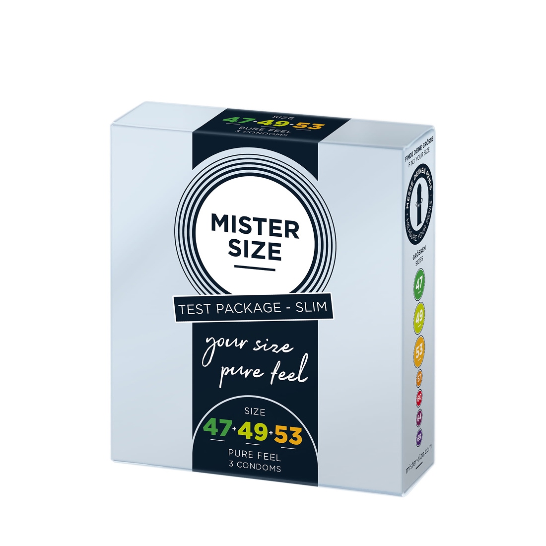 Mister Size 47 49 53 zestaw testowy prezerwatyw w małym rozmiarze