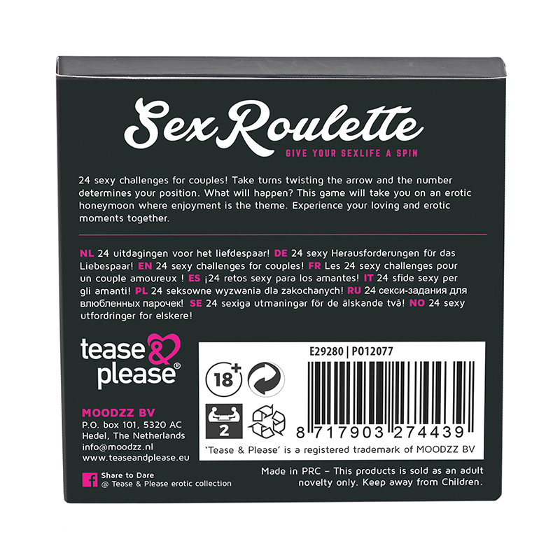 Tease & Please Sex Roulette gra erotyczna dla par