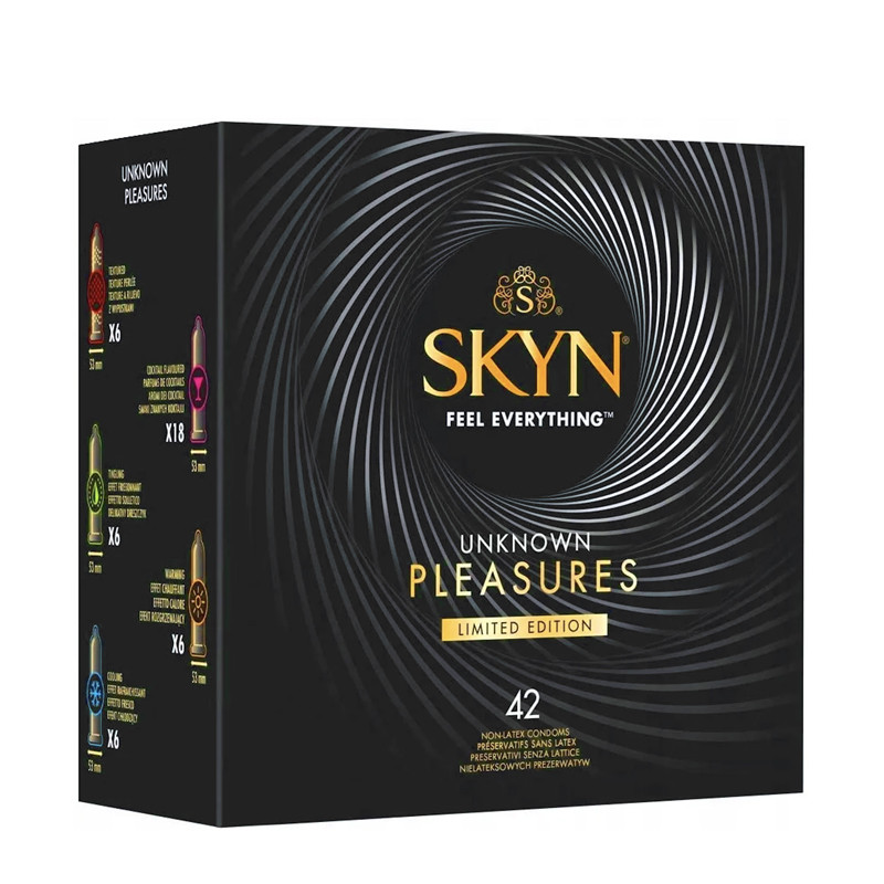 SKYN Unknown Pleasures zestaw 5 rodzajów nielateksowych prezerwatyw