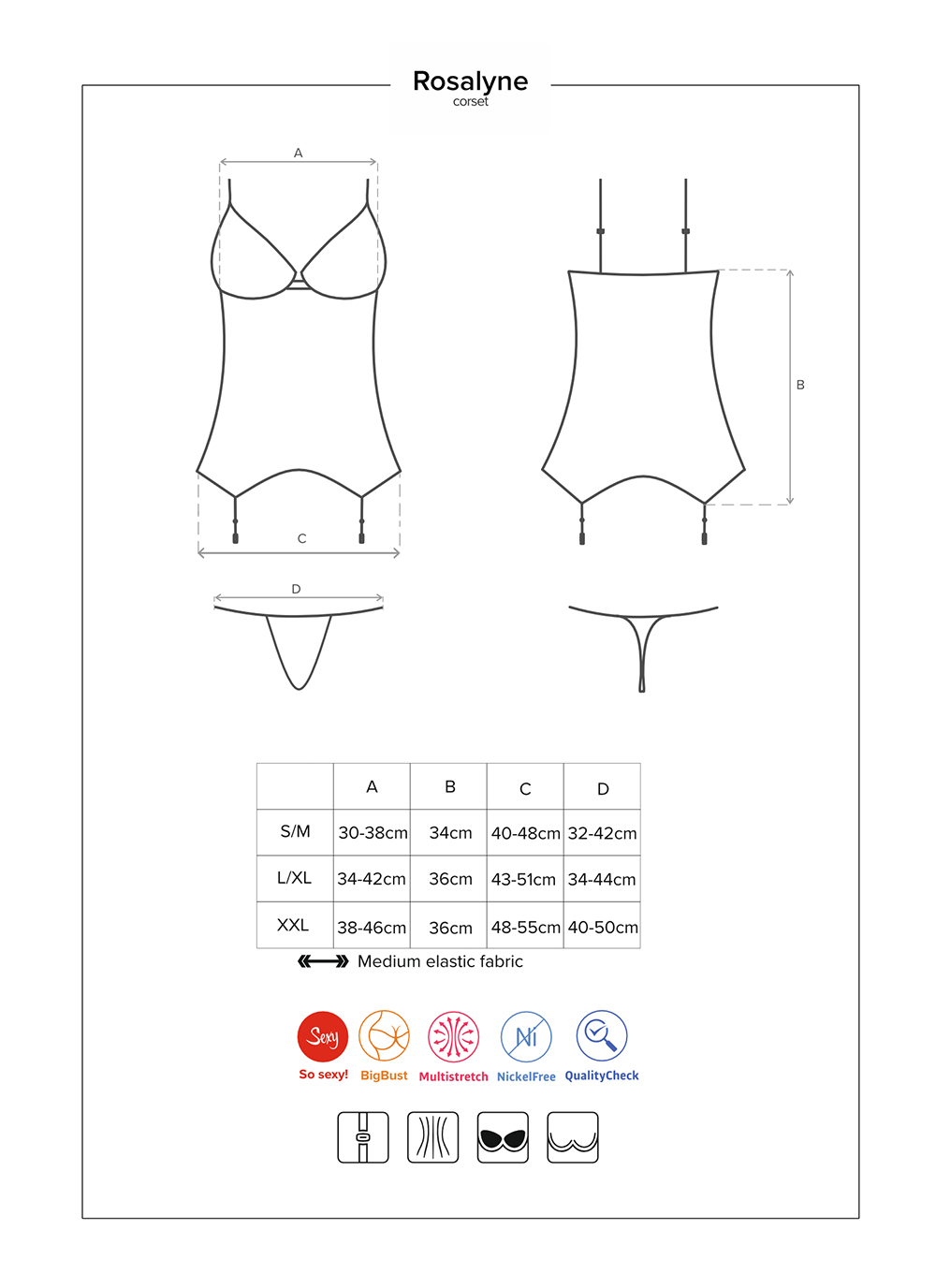 Obsessive gorset i stringi (Rosalyne)