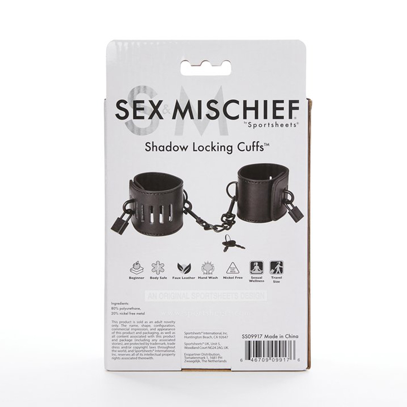 Sex&Mischief Shadow kajdanki zamykane na kłódkę