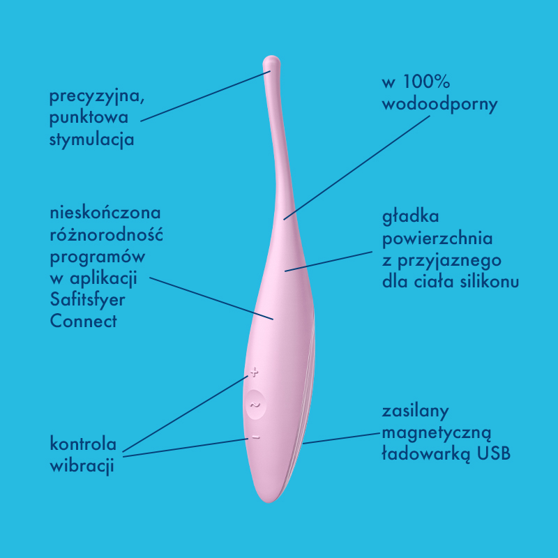 Satisfyer Twirling Joy punktowy masażer łechtaczki sterowany telefonem