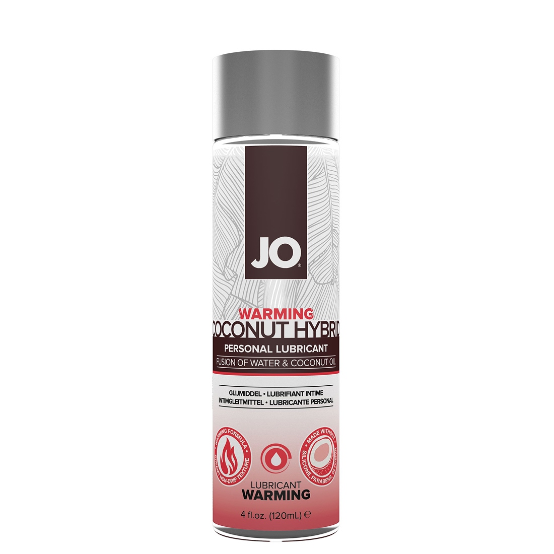 System JO Hybrid kremowy lubrykant wodno-kokosowy rozgrzewający 120 ml - opakowanie produktu