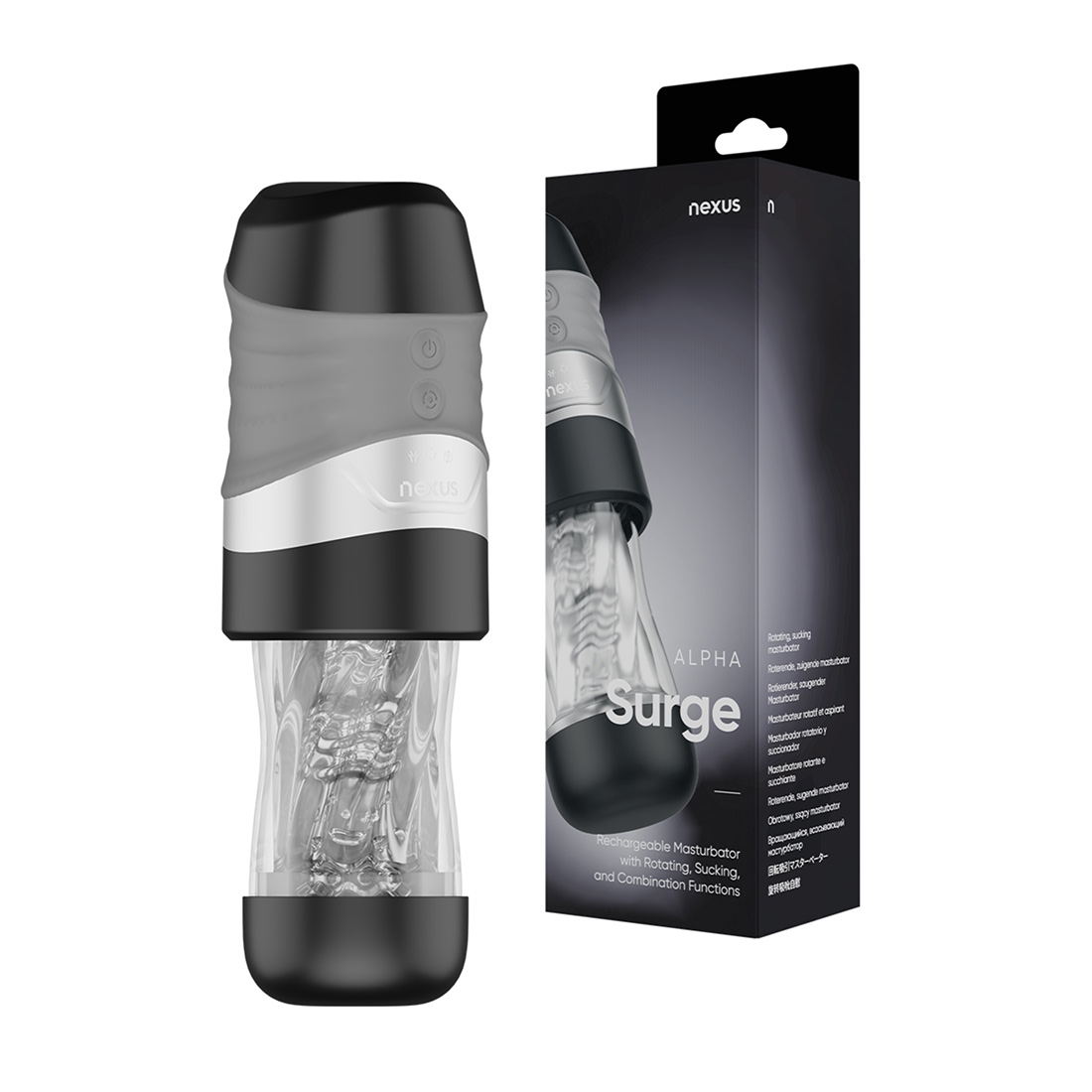 Nexus Alpha Surge rotacyjno-ssący masturbator