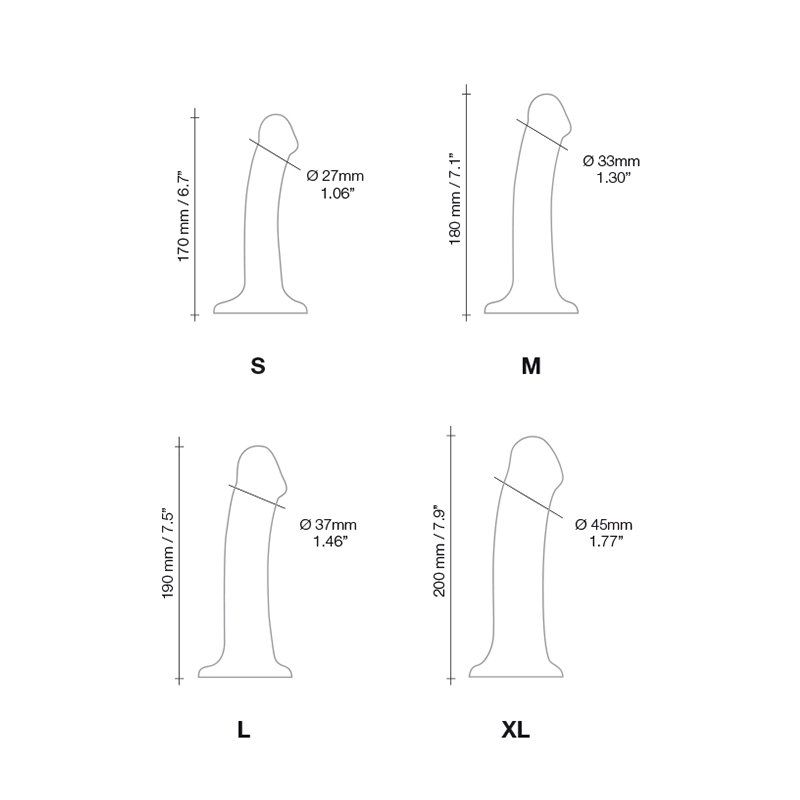 Strap-On-Me Mono Density dildo z przyssawką L