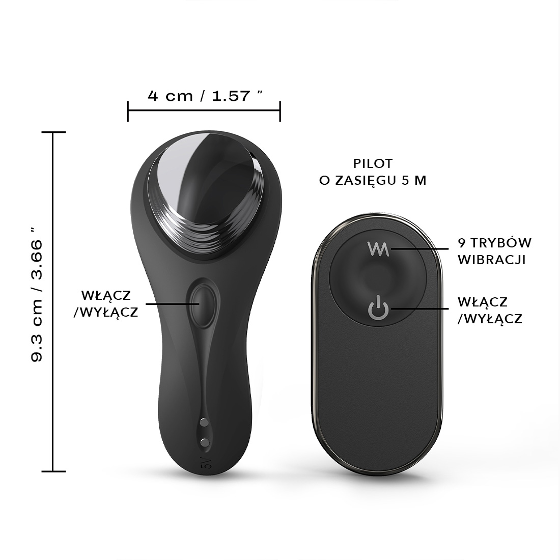 Dorcel Discreet Vibe+ masażer do noszenia pod bielizną sterowany pilotem