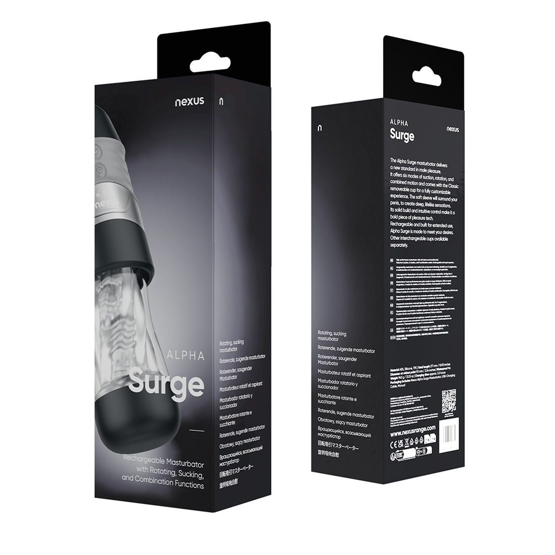 Nexus Alpha Surge rotacyjno-ssący masturbator