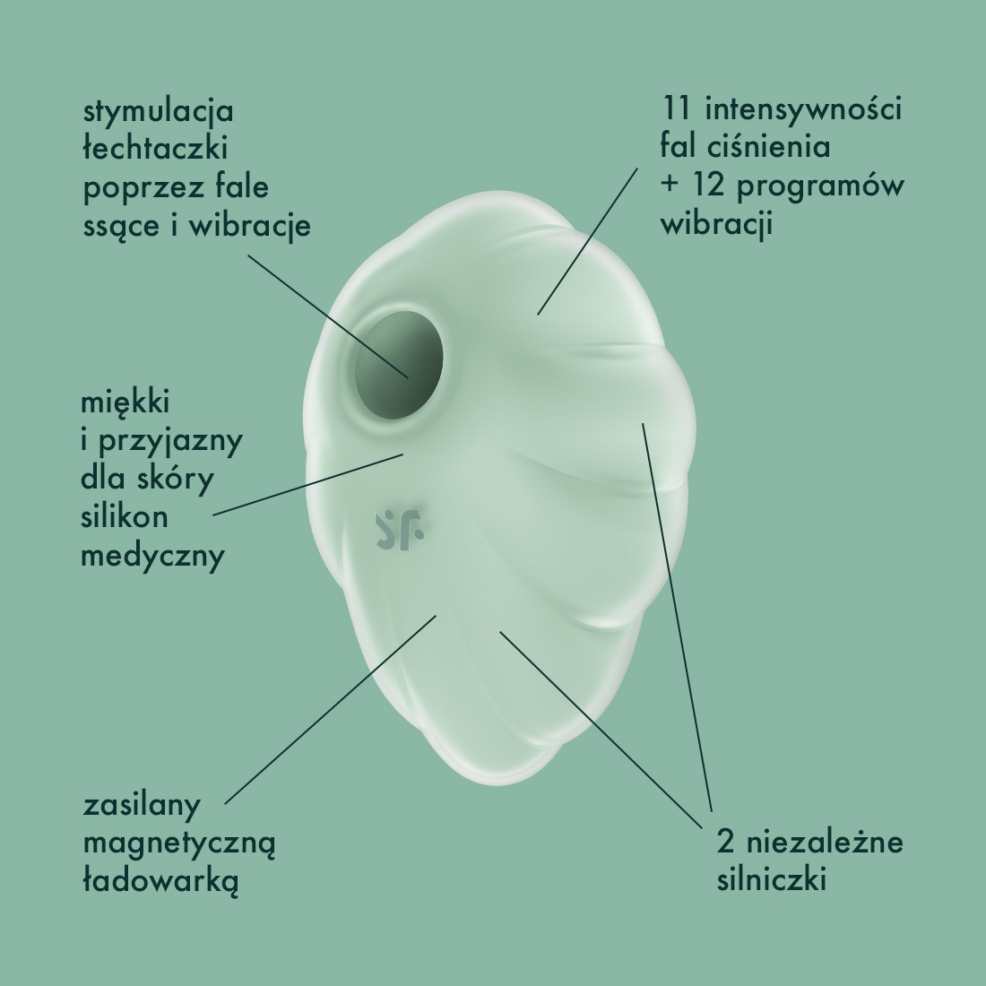 Satsifyer Cloud Dancer bezdotykowo-wibrujący masażer łechtaczki 2 w 1 