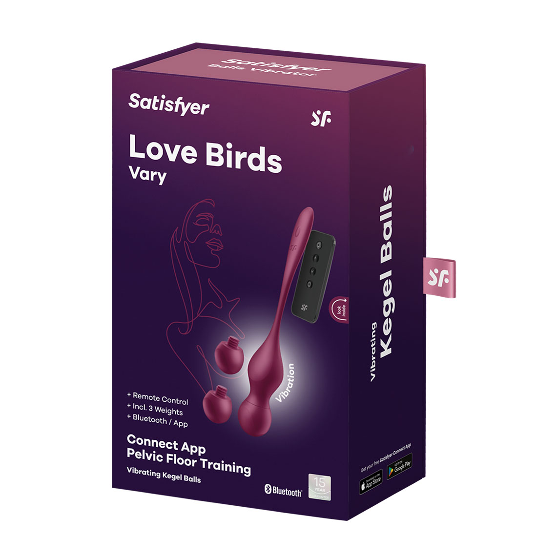 Satisfyer Love Birds Vary wibrujące kulki gejszy sterowane pilotem i aplikacją