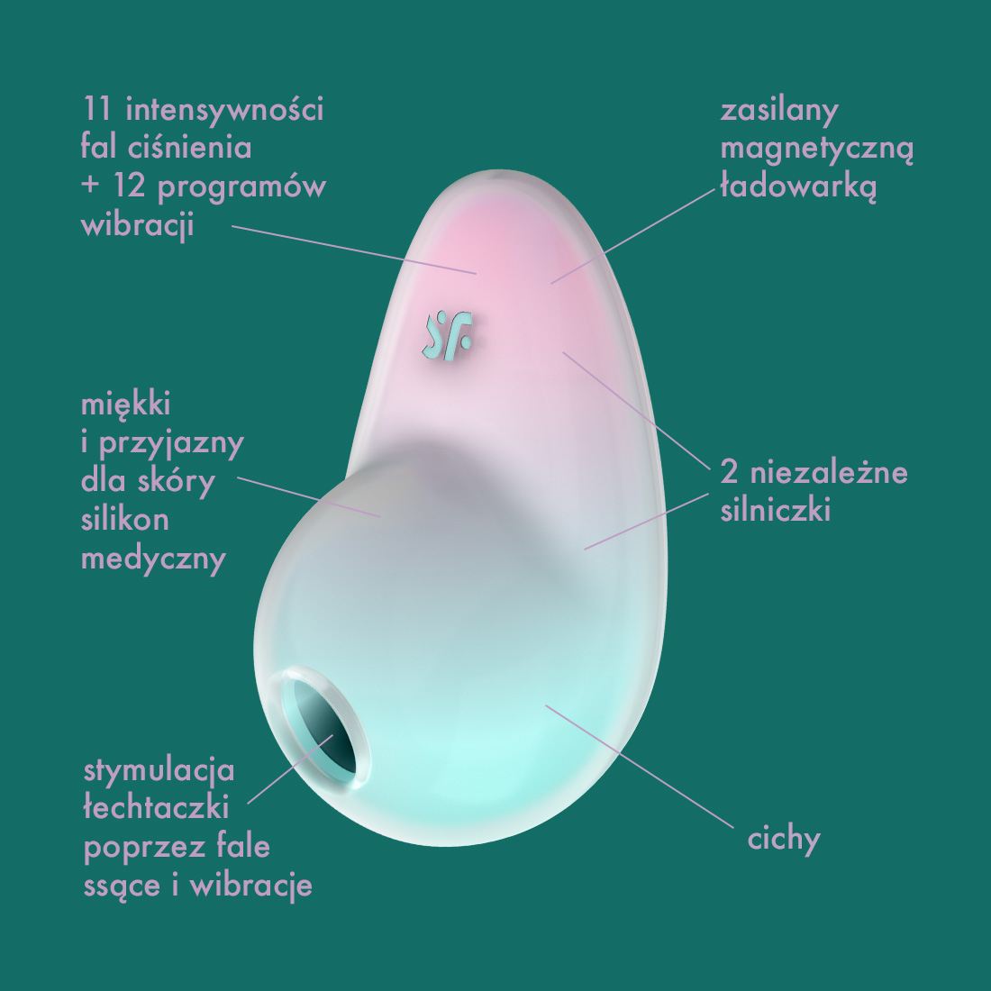 Satisfyer Pixie Dust bezdotykowo-wibrujący masażer łechtaczki 2 w 1