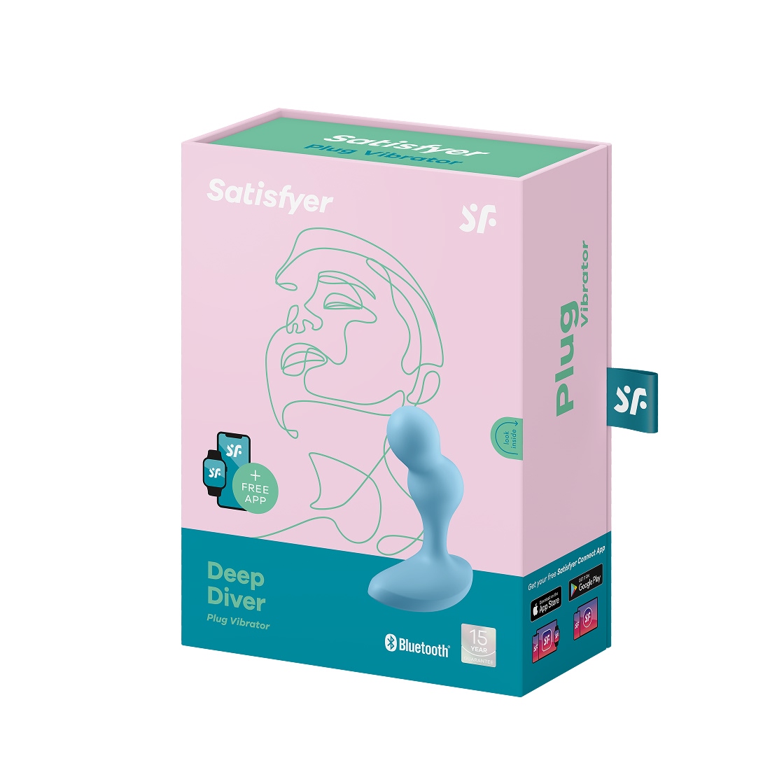 Satisfyer Deep Diver wibrujący korek analny sterowany telefonem