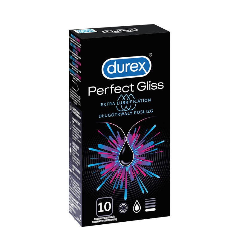 Durex Perfect Gliss dodatkowo nawilżane prezerwatywy pogrubione