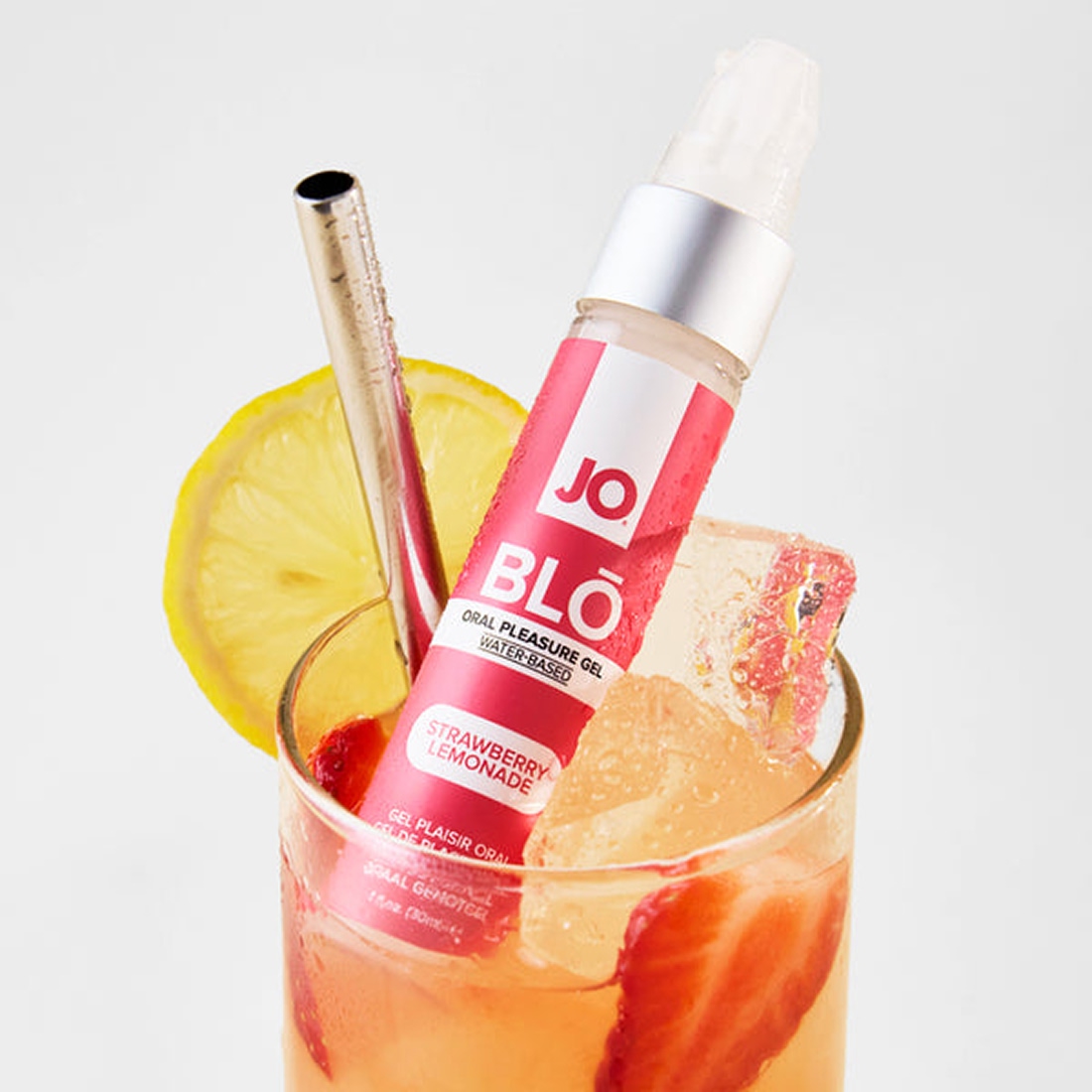 System JO BLŌ Strawberry Lemonade chłodzący balsam do seksu oralnego o smaku lemoniady truskawkowej