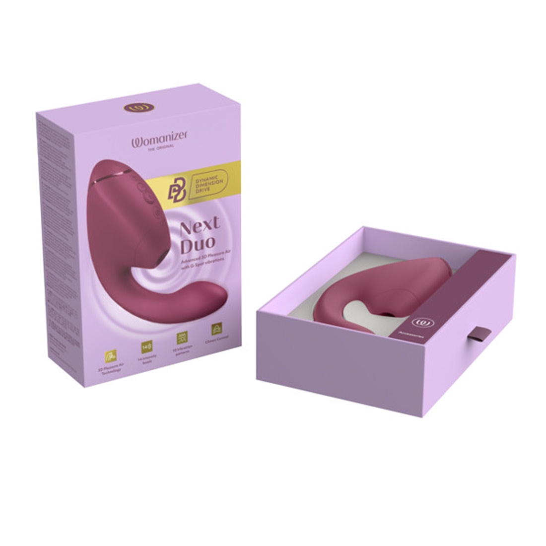 Womanizer Next Duo wibrator króliczek z bezdotykowym masażerem łechtaczki