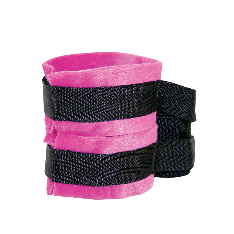 Sex&Mischief Kinky Pinky kajdanki z taśmami do krępowania