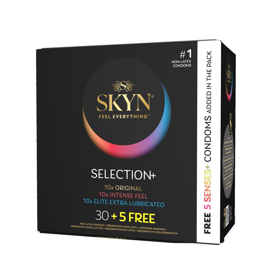 Skyn Selection+ zestaw 6 rodzajów nielateksowych prezerwatyw 35 szt. - opakowanie produktu