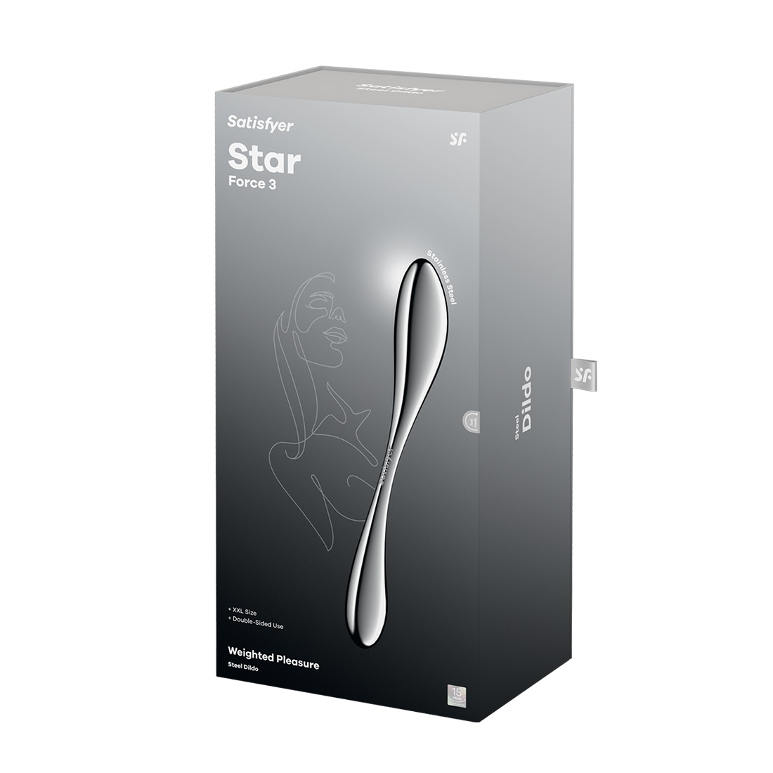 Satisfyer Star Force 3 stalowe dildo