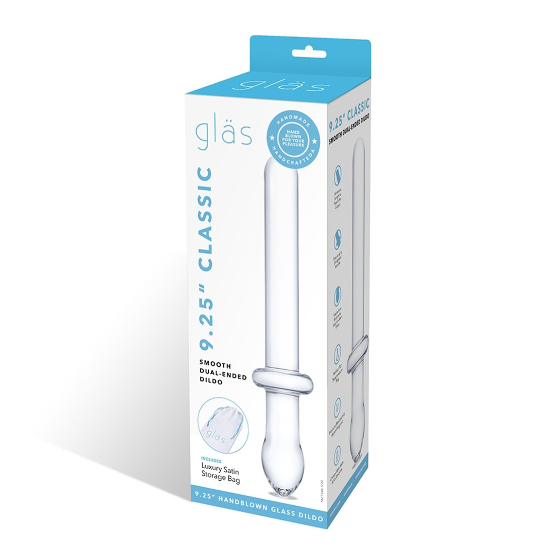 Gläs Classic Smooth 2 w 1 szklane dildo i korek analny