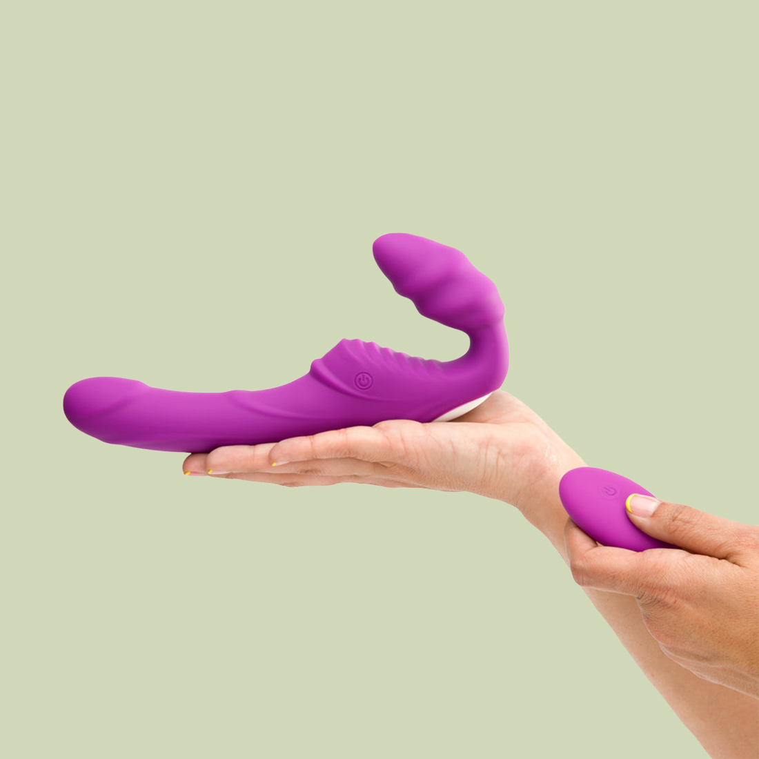 Platanomelón Isa wibrujący strap-on sterowany pilotem