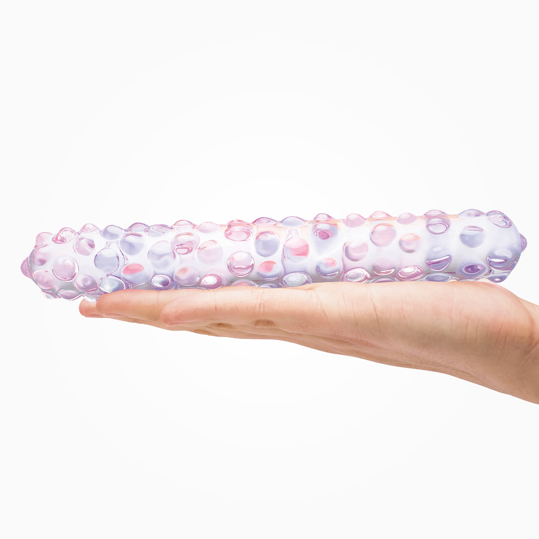 Gläs 9" Nubby szklane dildo