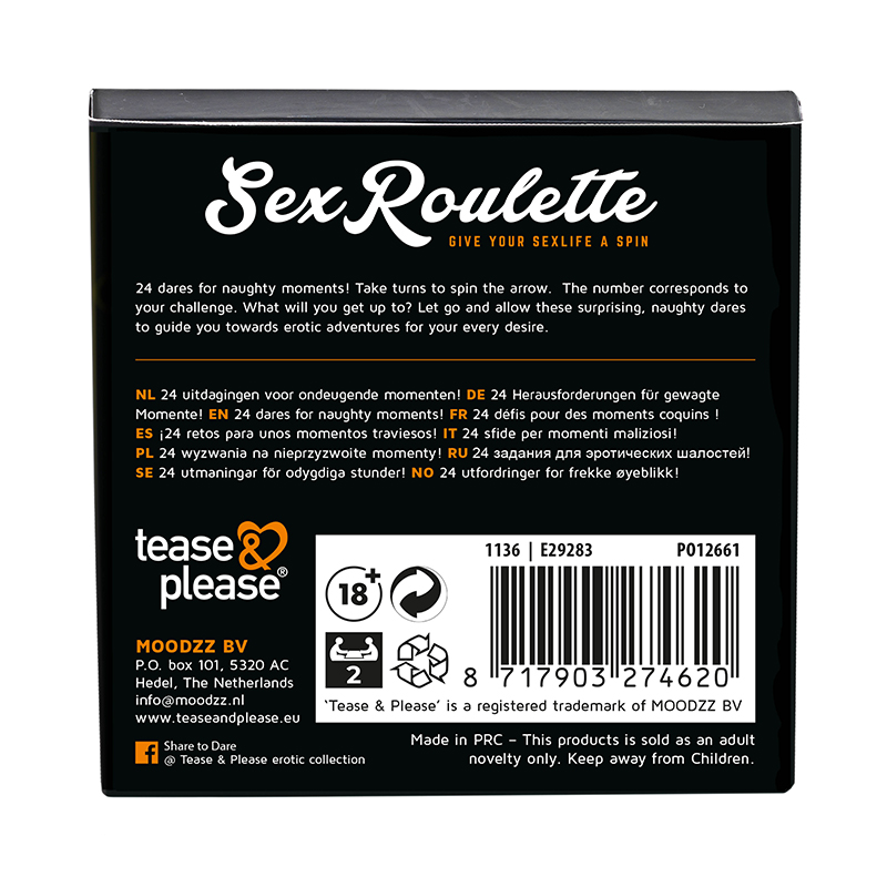 Tease & Please Sex Roulette gra erotyczna dla par