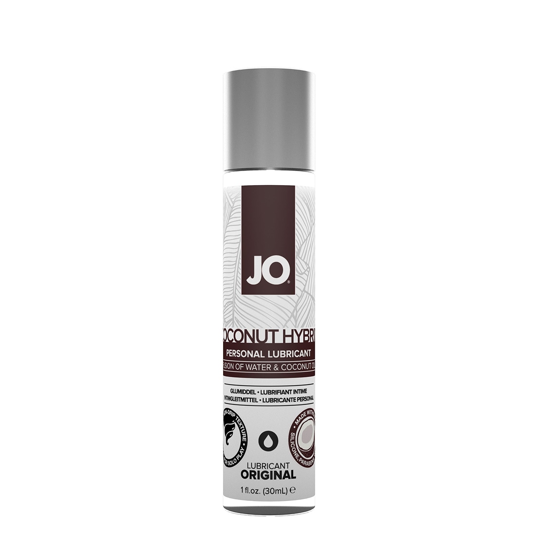 System JO Hybrid kremowy lubrykant wodno-kokosowy neutralny 30 ml - opakowanie produktu