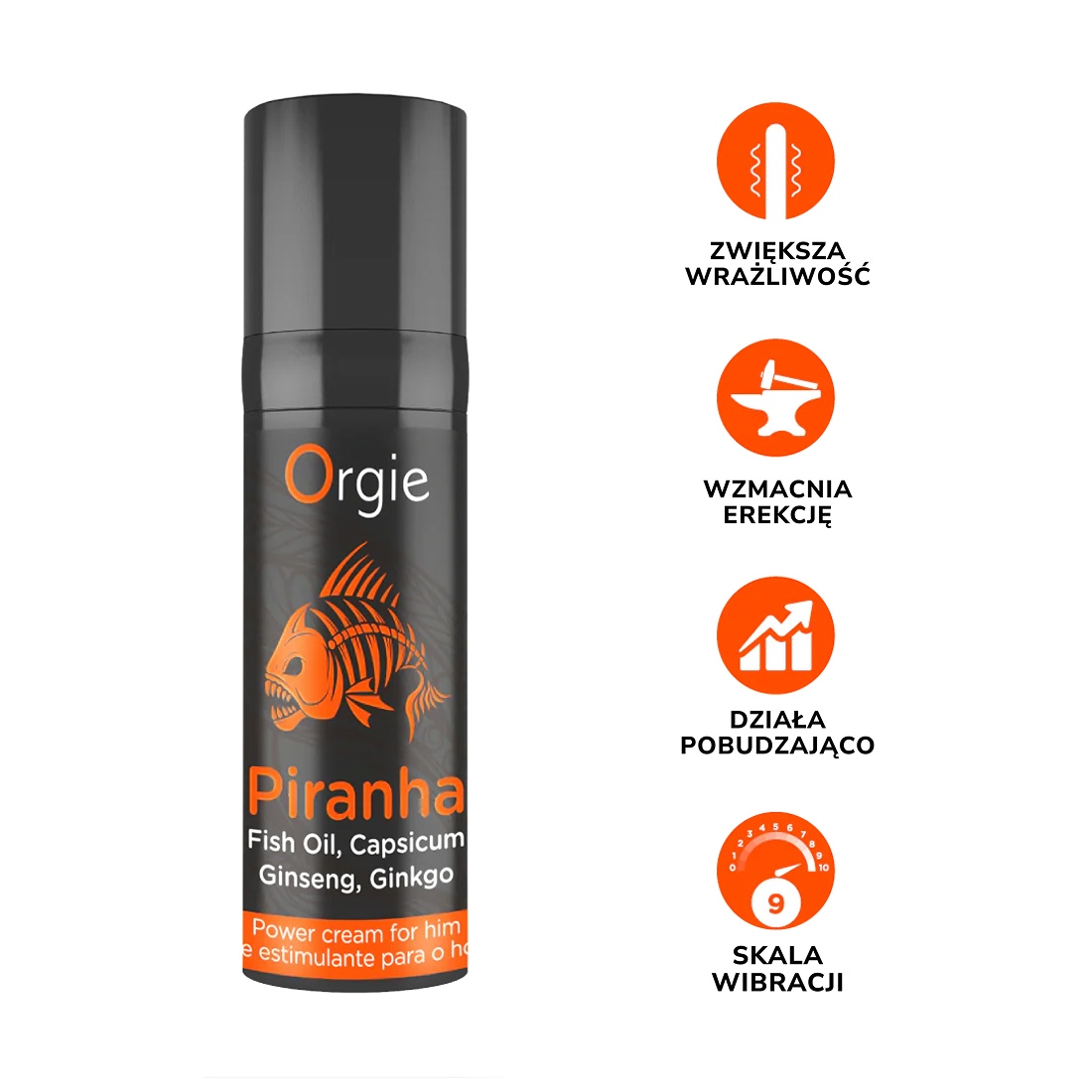 Orgie Piranha krem stymulujący penisa