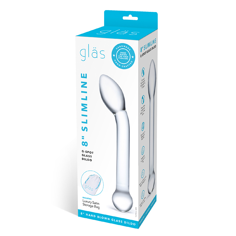 Gläs Slimline szklane dildo