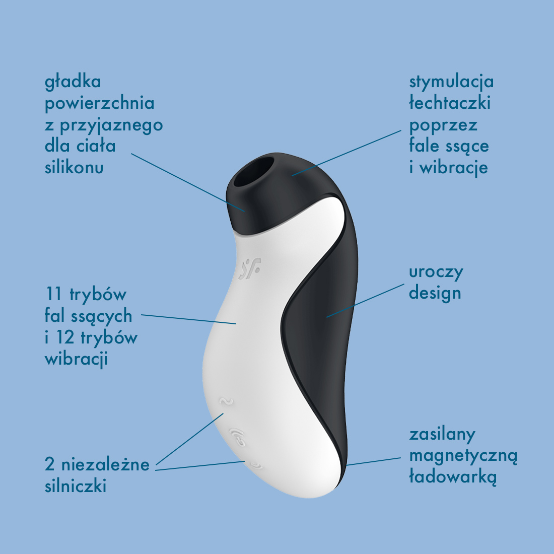 Satisfyer Orca bezdotykowo-wibrujący masażer łechtaczki 2 w 1