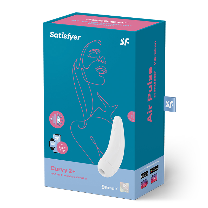 Satisfyer Curvy 2+ bezdotykowo-wibrujący masażer łechtaczki sterowany telefonem