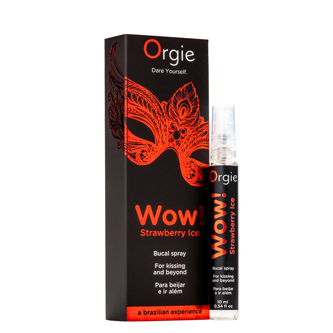 Orgie Wow chłodzący spray oralny o smaku truskawki