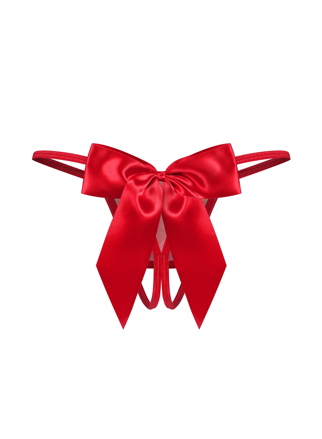 Obsessive Gifty Red stringi z otwartym krokiem