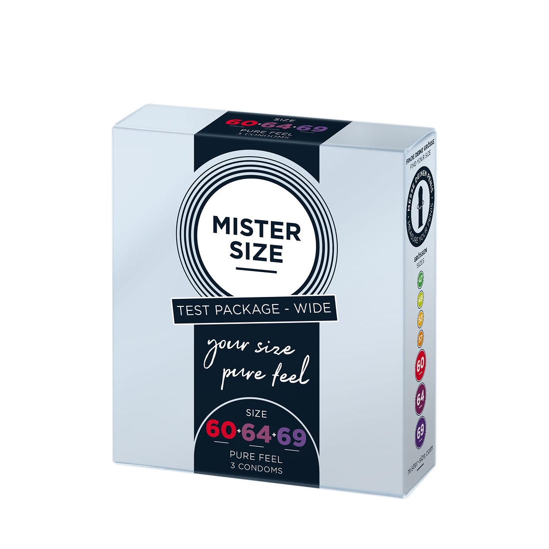 Mister Size 60 64 69 zestaw testowy prezerwatyw w dużym rozmiarze