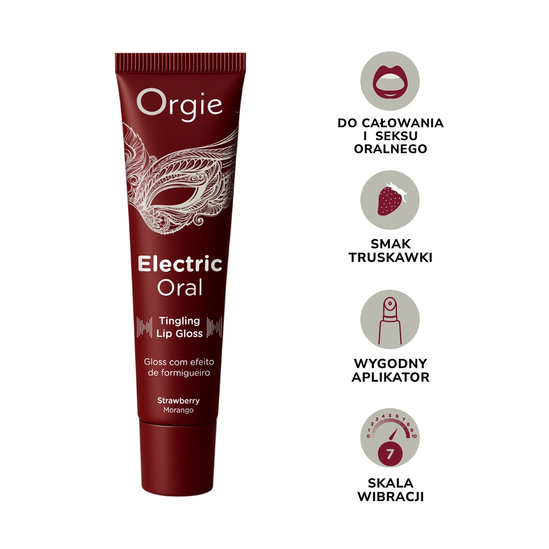 Orgie Electric Oral stymulujący balsam oralny o smaku truskawkowym