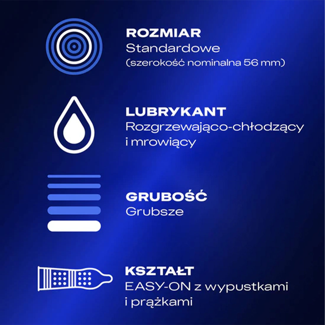 Durex Intense prezerwatywy z prążkami, wypustkami i żelem stymulującym