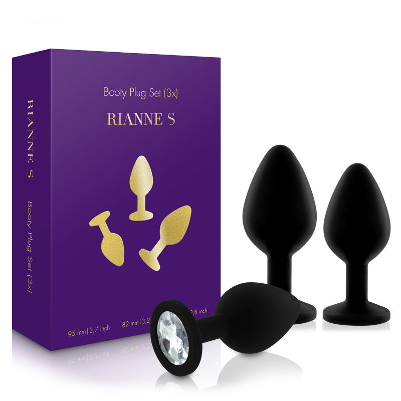 Rianne S Booty Plug Set zestaw korków analnych z kryształkami