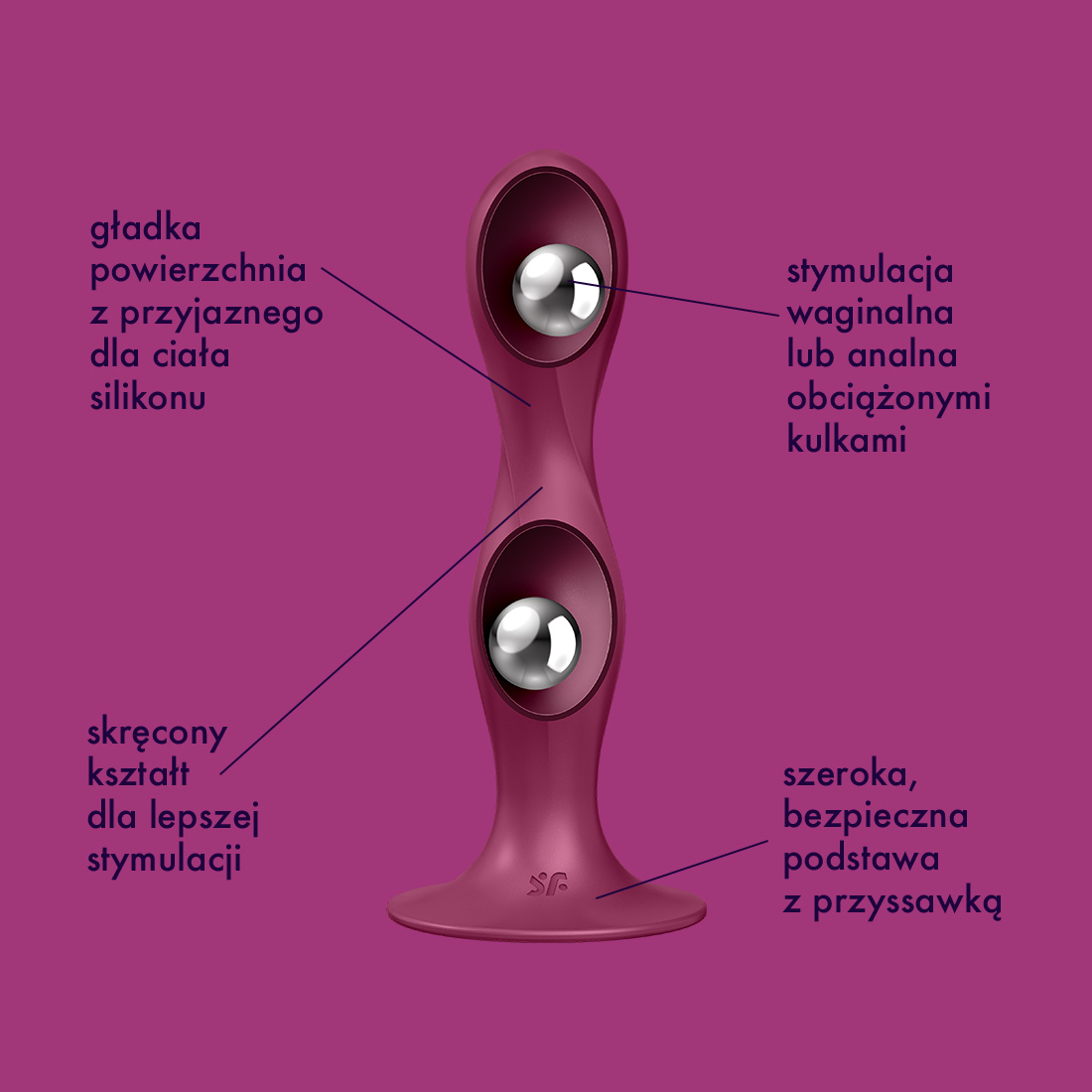 Satisfyer Double Ball-R dildo z drgającymi kulkami