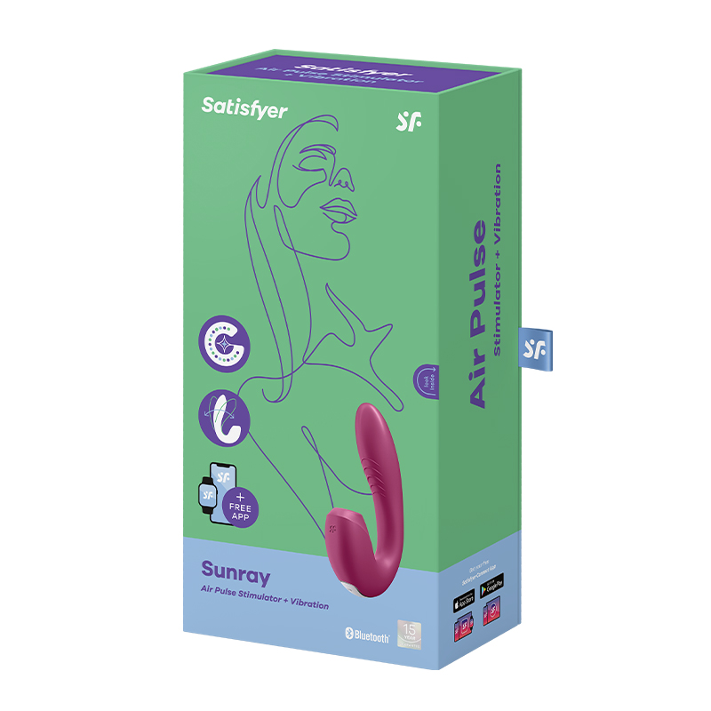 Satisfyer Sunray wibrator króliczek z bezdotykowym masażerem sterowany telefonem 