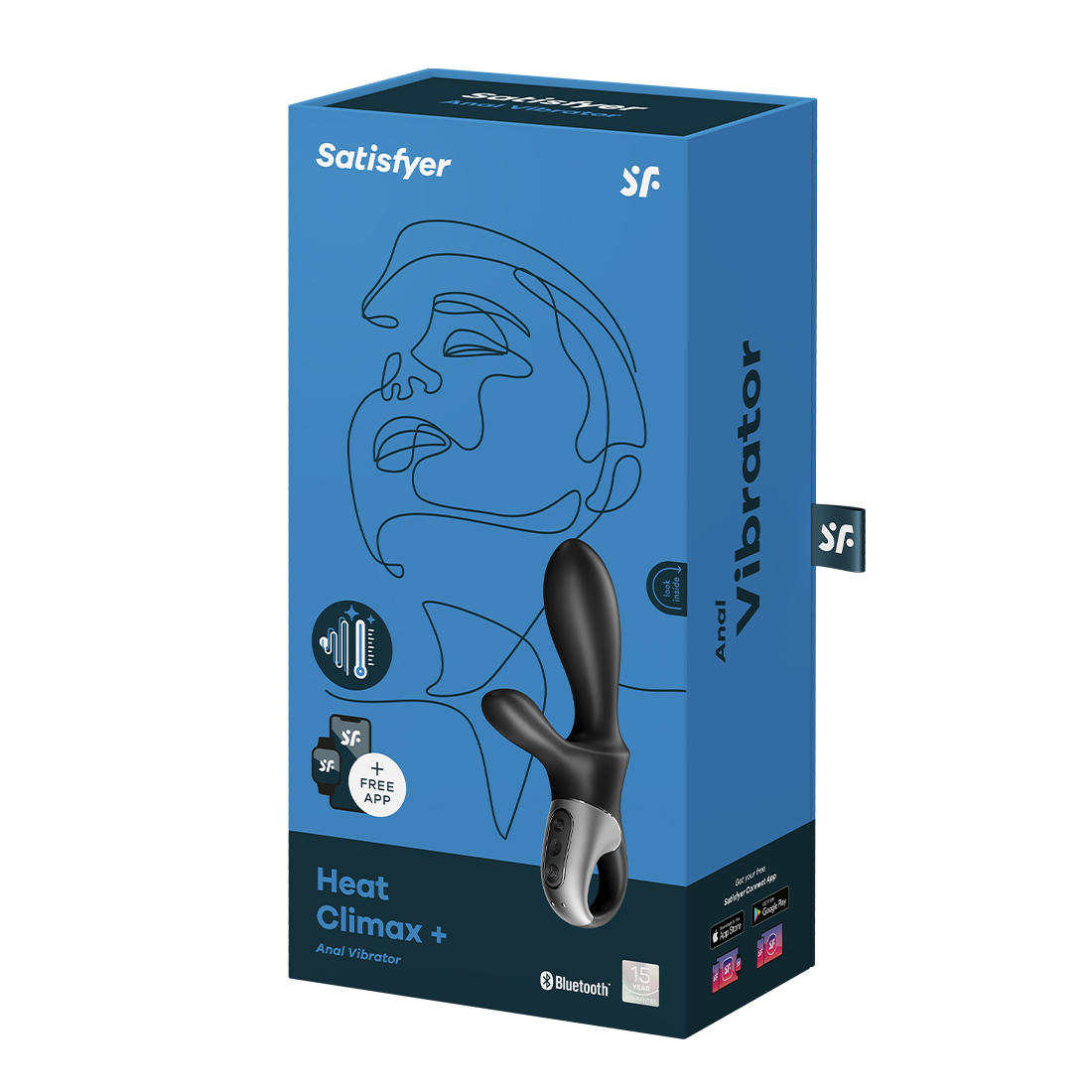 Satisfyer Heat Climax + ogrzewany masażer prostaty sterowany telefonem