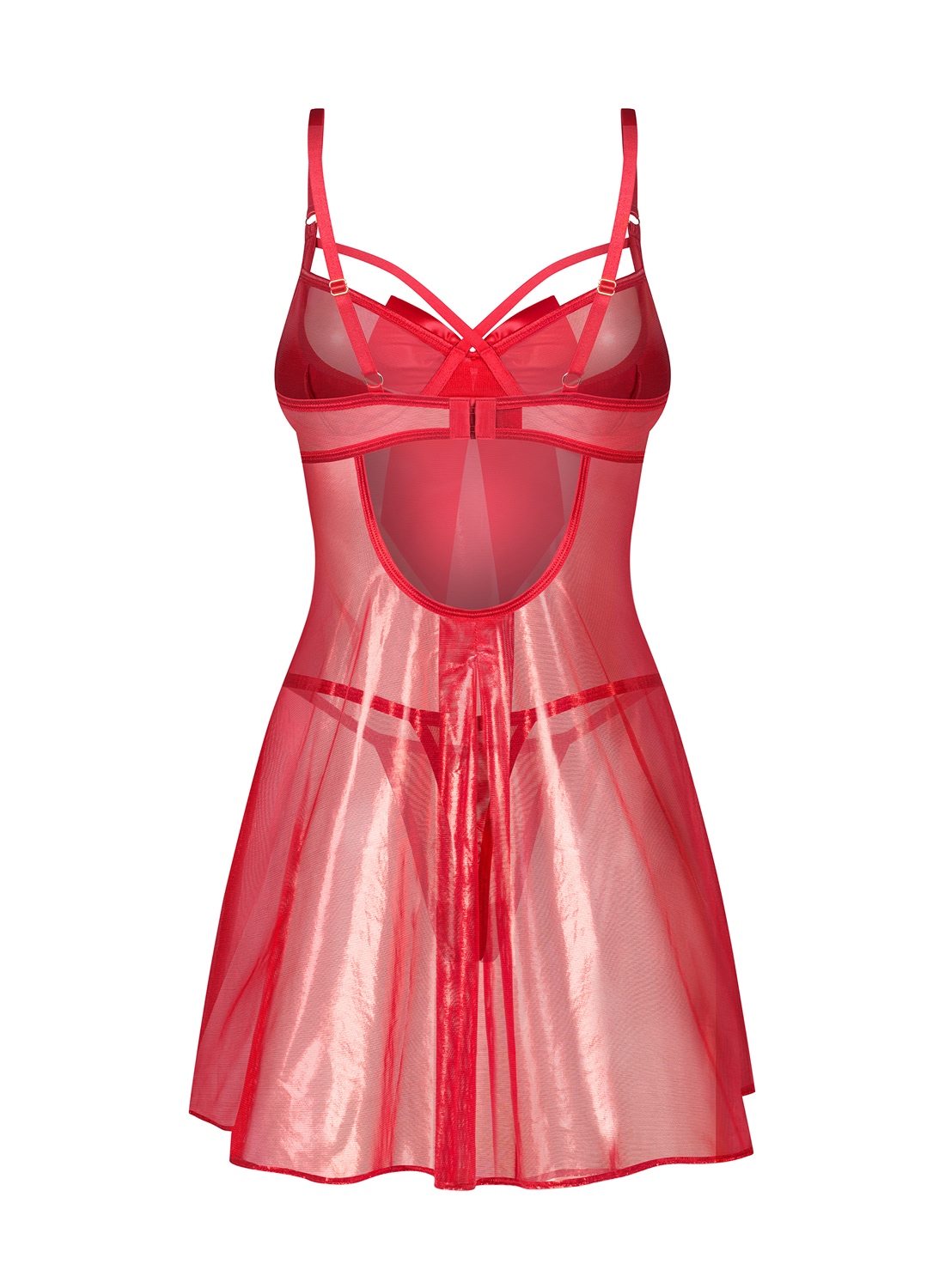 Obsessive Gifty Red koszulka babydoll i stringi