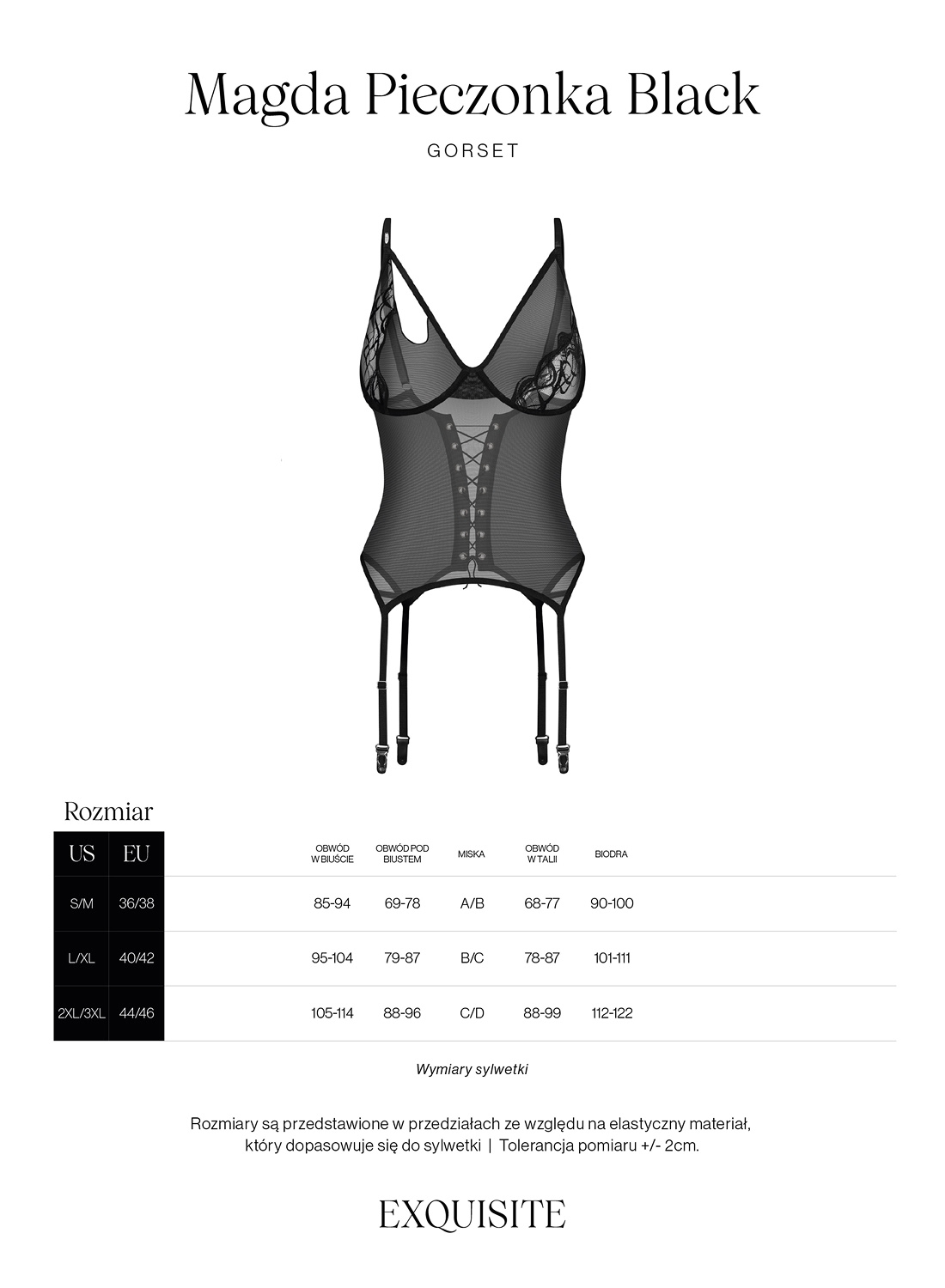 Exquisite by Obsessive MP Black gorset