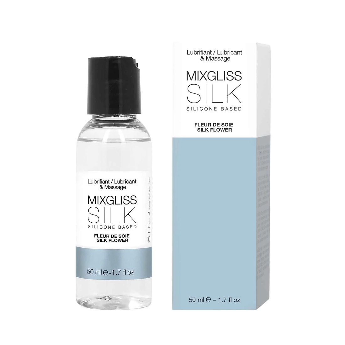 Mixgliss Silk 2 w 1 lubrykant silikonowy i żel do masażu o zapachu kwiatu jedwabiu