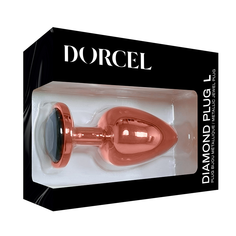 Dorcel Diamond Plug korek analny z czarnym kryształkiem L