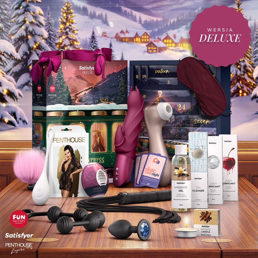 Satisfyer Advent Calendar 2026 Deluxe kalendarz z akcesoriami erotycznymi dla par na 24 dni