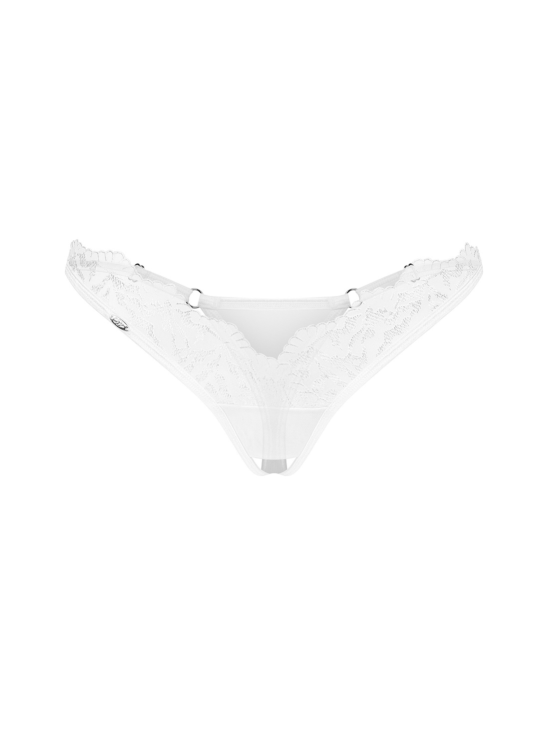 Obsessive Arrowel White stringi z otwartym krokiem
