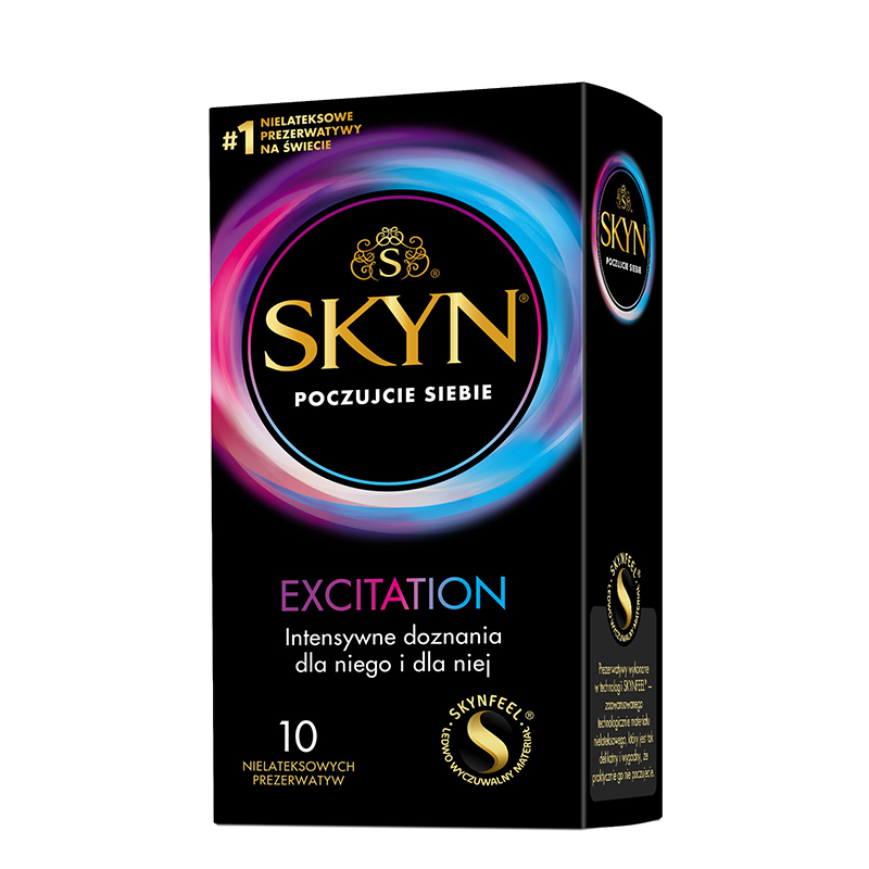 SKYN Excitation nielateksowe prezerwatywy z wypustkami i żelem chłodzącym