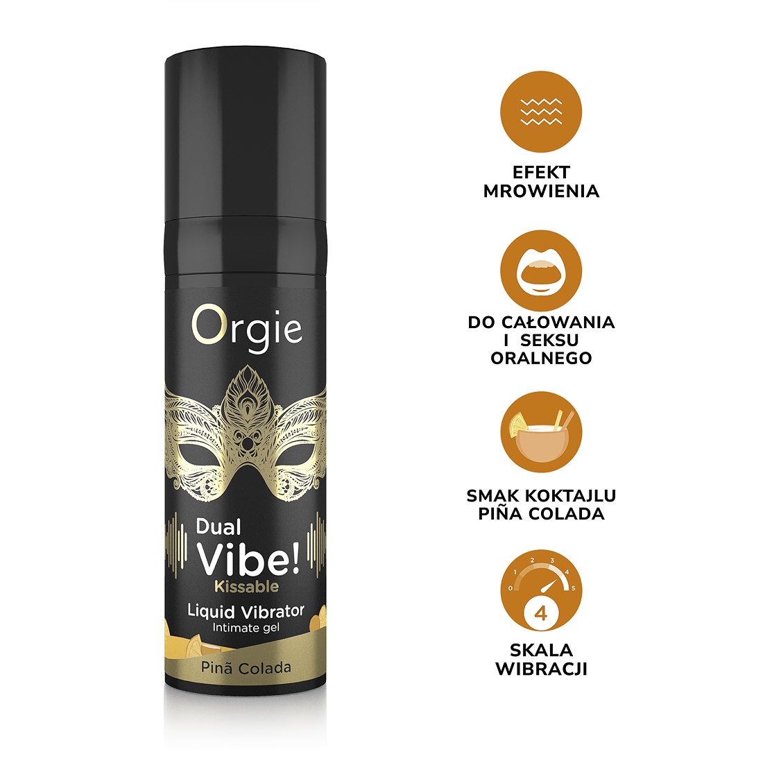 Orgie Dual Vibe! Piña Colada stymulujący żel oralny